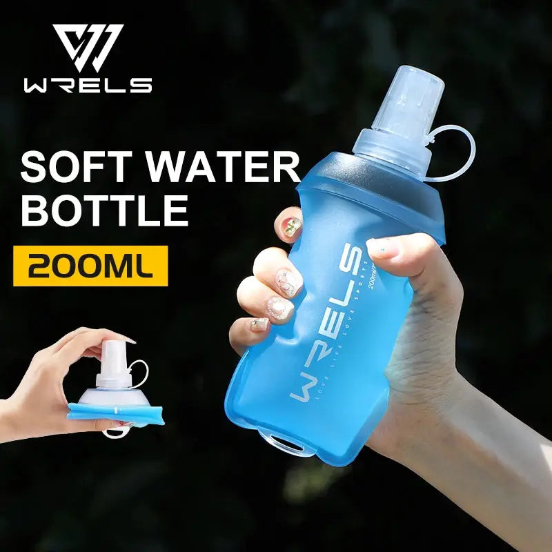WRELS Foldable Silicone Water Bottle Outdoors Traveling Sport Running Cycling Kettle Healthy Soft Material TPU BPA-Free Kettle from PriceLows™