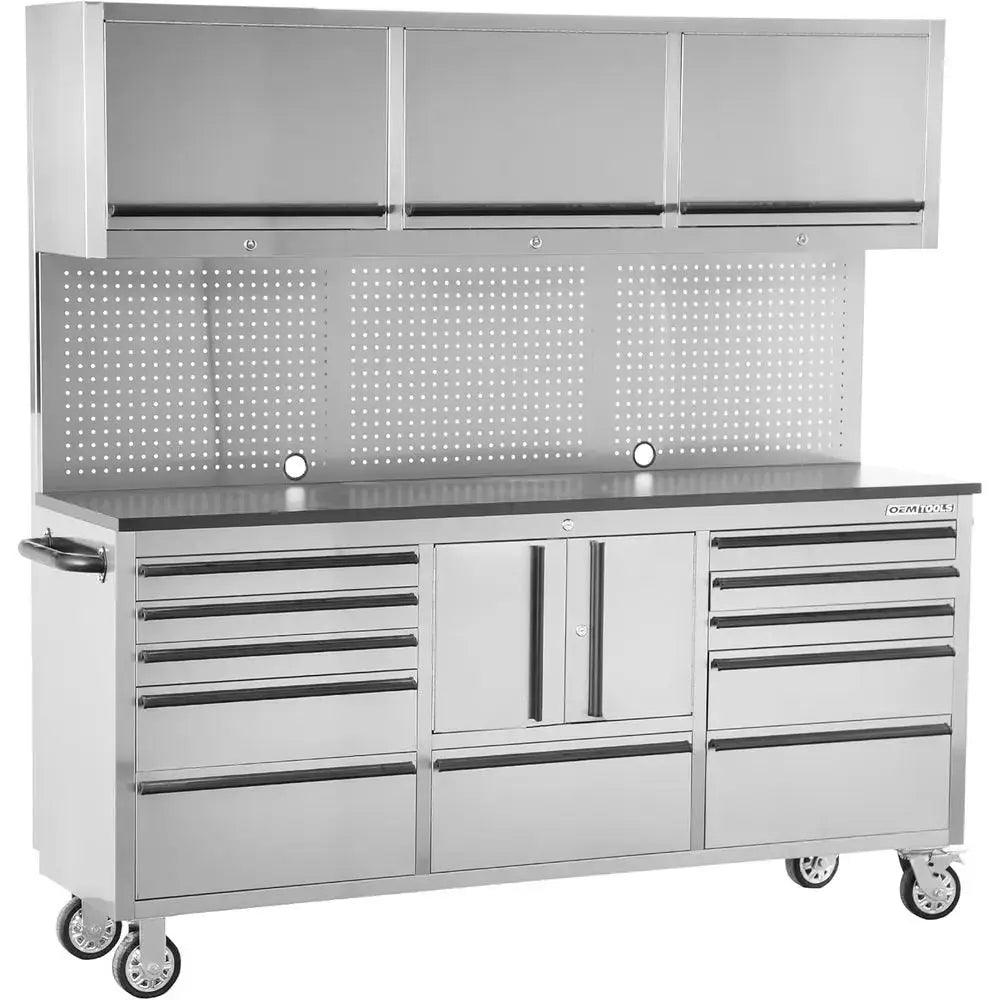 72 11-Drawer Garage Storage System, Rolling Tool Chest with Mobile Workstation, Ideal for Men and Dads from PriceLows™