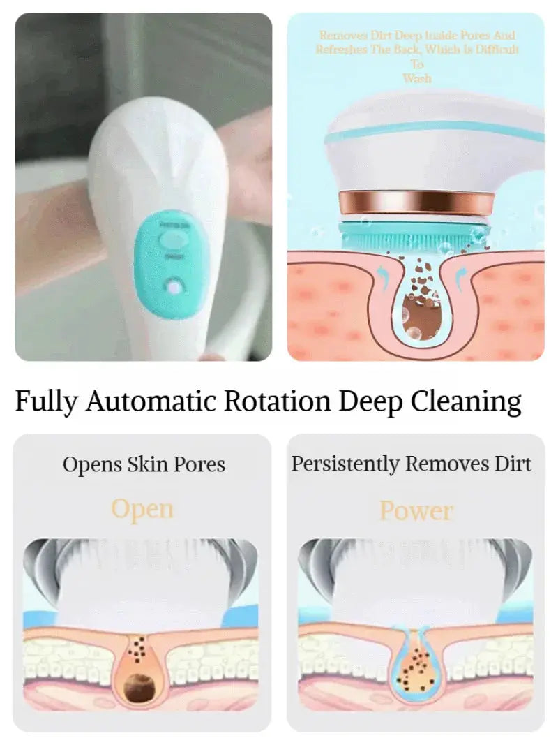 Electric Bath Brush | Five In One | Long Handle Waterproof | One Size