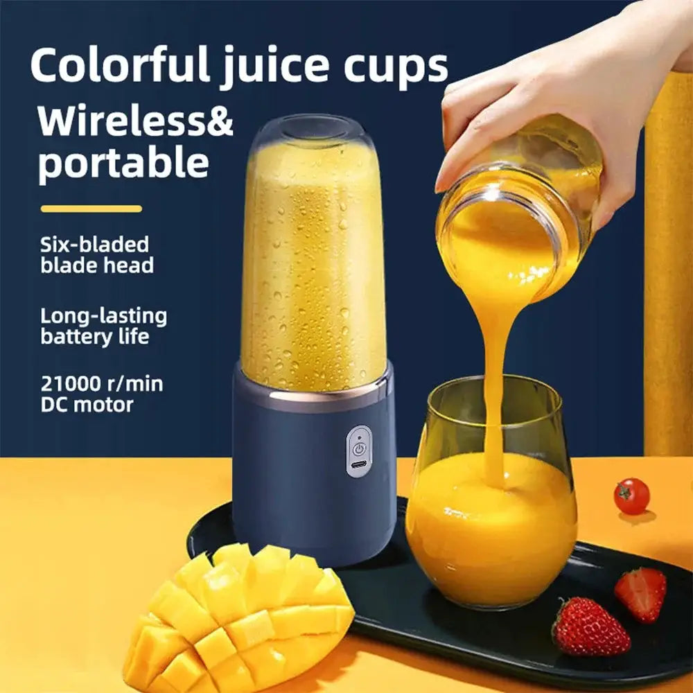 Portable Blender | 6 Blades | Stainless Steel | Rechargeable
