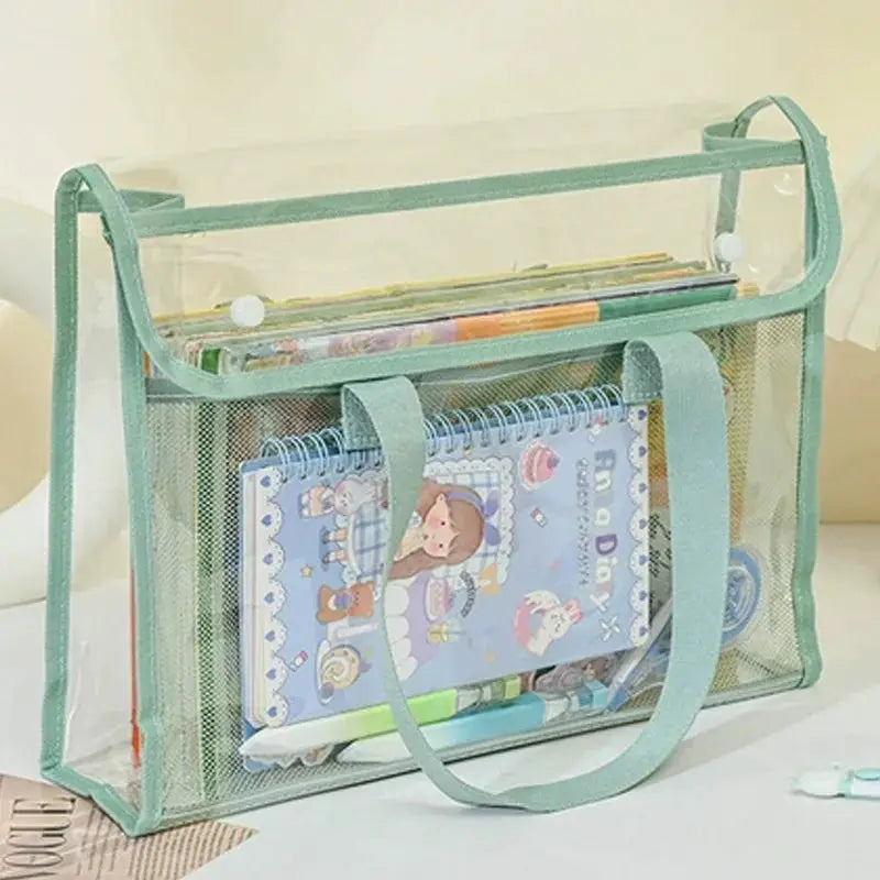 Clear PVC Document Tote Bag | Waterproof Seal | Double Layer | One Size