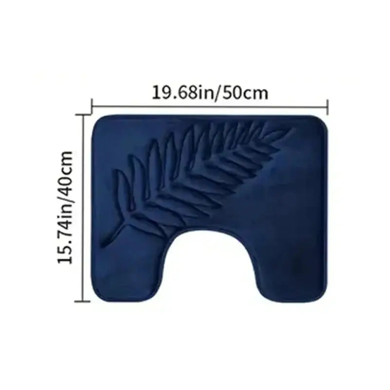 3 Piece Bathroom Mat Memory Foam Ultra Soft and Absorbent Leaf Bath Rugs Thick Washable For Bathroom Toilet Tub Mat Set from PriceLows™