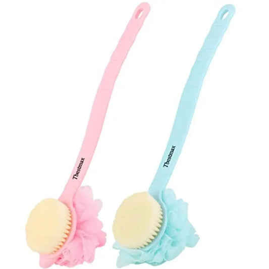 Loofah Back Scrubber | Long Handle | Soft Mesh Sponge | One Size