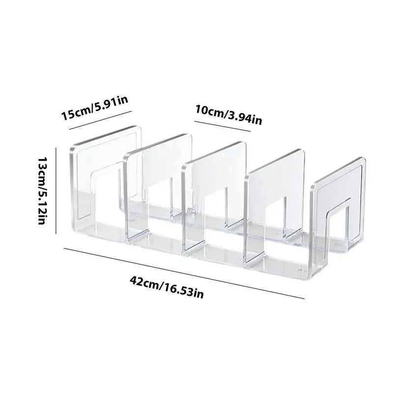 4 Slots Handbag Storage Racks Transparent Wardrobe Divider Shelf Acrylic Storage Holder Closet Organizer Bags Display Racks from PriceLows™