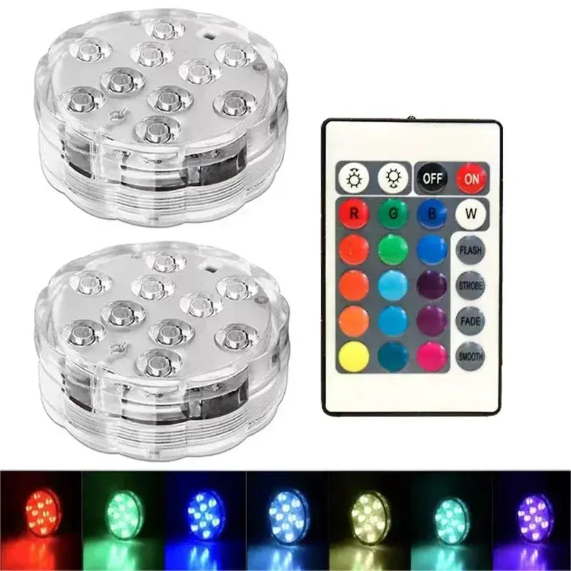 Submersible Pool Light With Remote IP68 Waterproof 16 Color Changing LED Battery Operated Lamp Underwater for Pond Hot Tub Vase from PriceLows™