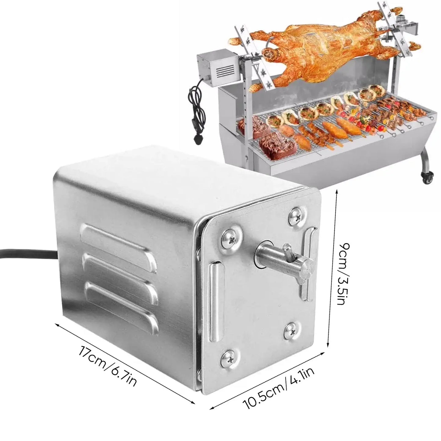 Electric Rotisserie Motor | Stainless Steel | 70 Kg Load Capacity | Model SP-S40