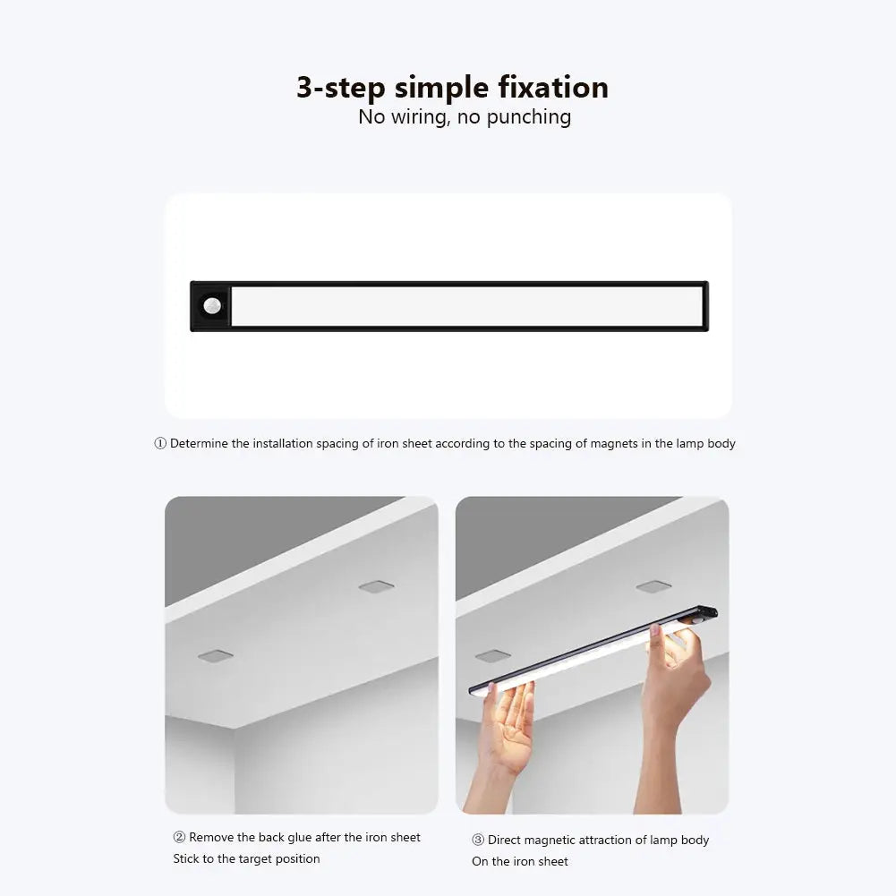 Motion Sensor Kitchen Lighting Lamp with Charging Cable Magnetic Smart Lights Detachable Easy Installation Housewear Furnishings from PriceLows™