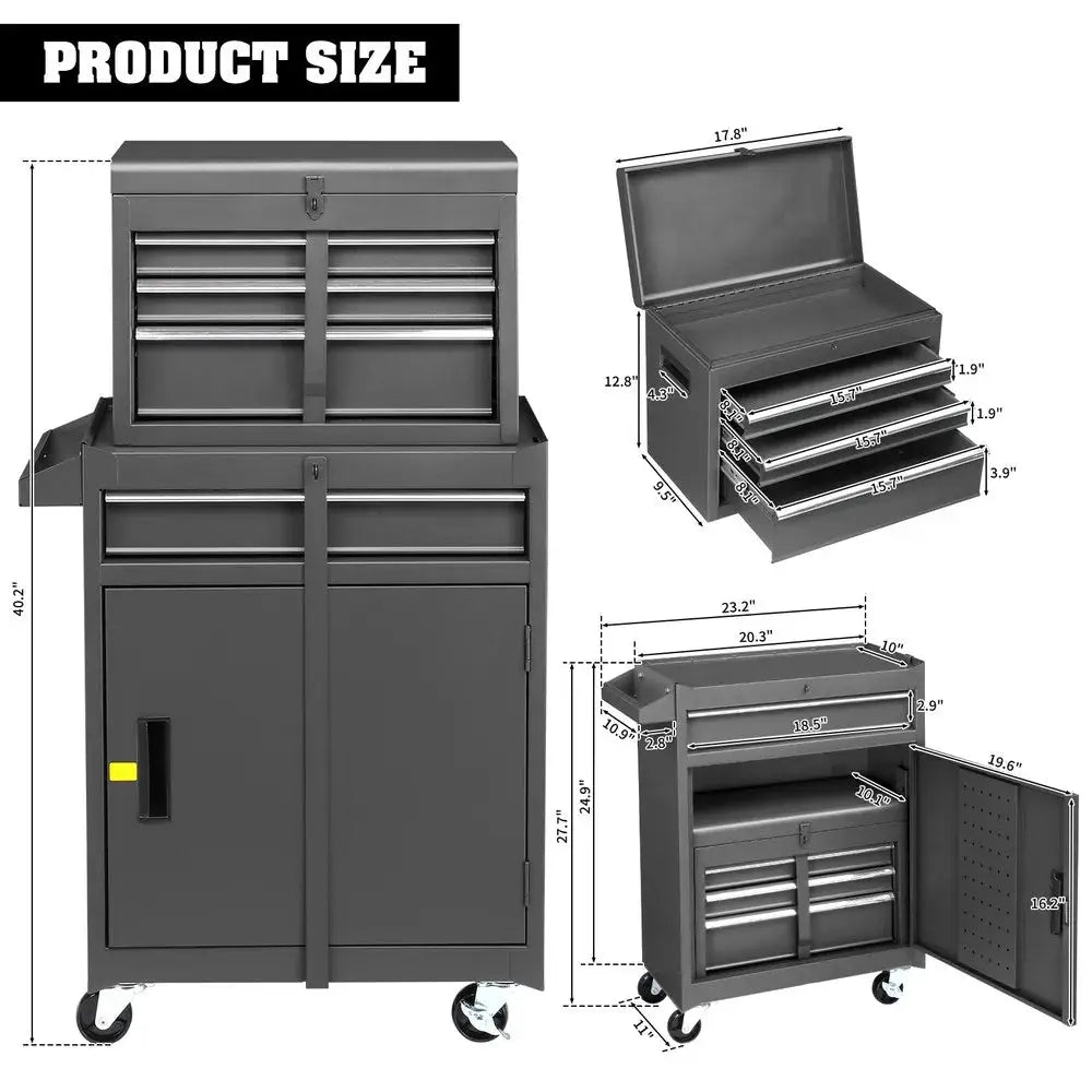 Rolling Tool Chest with Drawers Tool Organization Box Storage Cabinet for Garage from PriceLows™