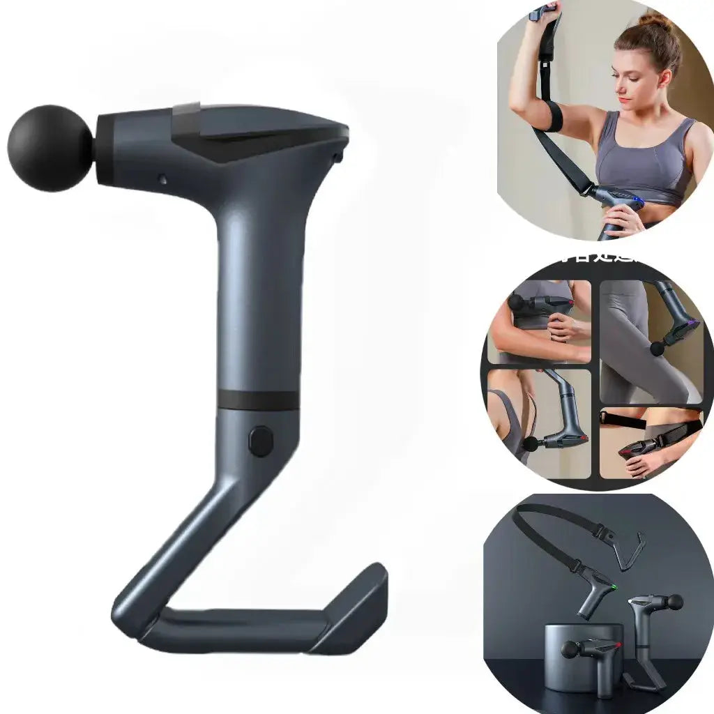 Massage Gun | Extended Long Handle | Rechargeable Battery | Quad Tips