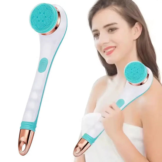Electric Silicone Bath Brush | Long Handle | Silicone Bristles