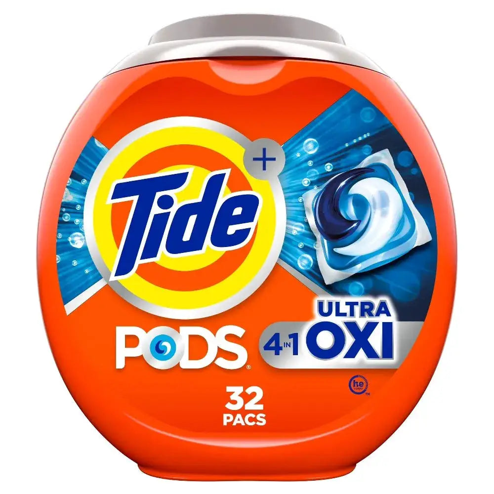 Laundry Detergent Pods | Heavy Duty Stain Power | Fresh Oxi Scent | 32 Pack