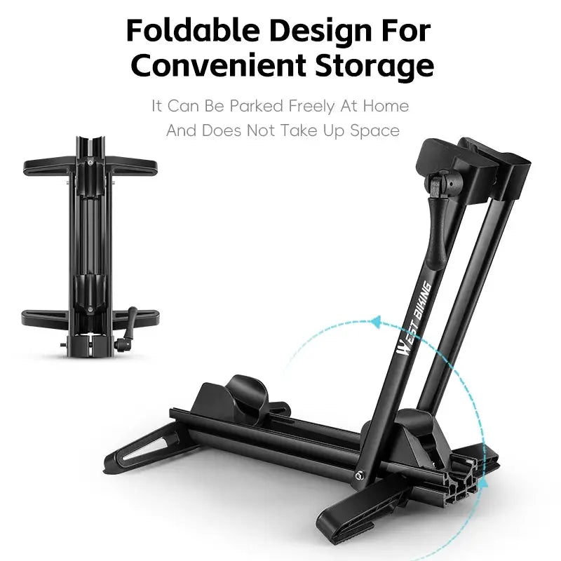 WEST BIKING Double Pole Bicycle Parking Stand Foldable Indoor Bicycle Rack for 24-29Inch MTB/700C Road Bike Cycling Accessories from PriceLows™