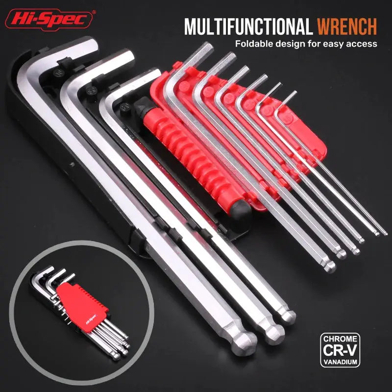 Mechanic Tool Set, 1/4", 3/8" & 1/2" Drive Metric/SAE CR-V Socket Wrench & Quick-Release Ratchet Kit for Auto & Home Repair from PriceLows™