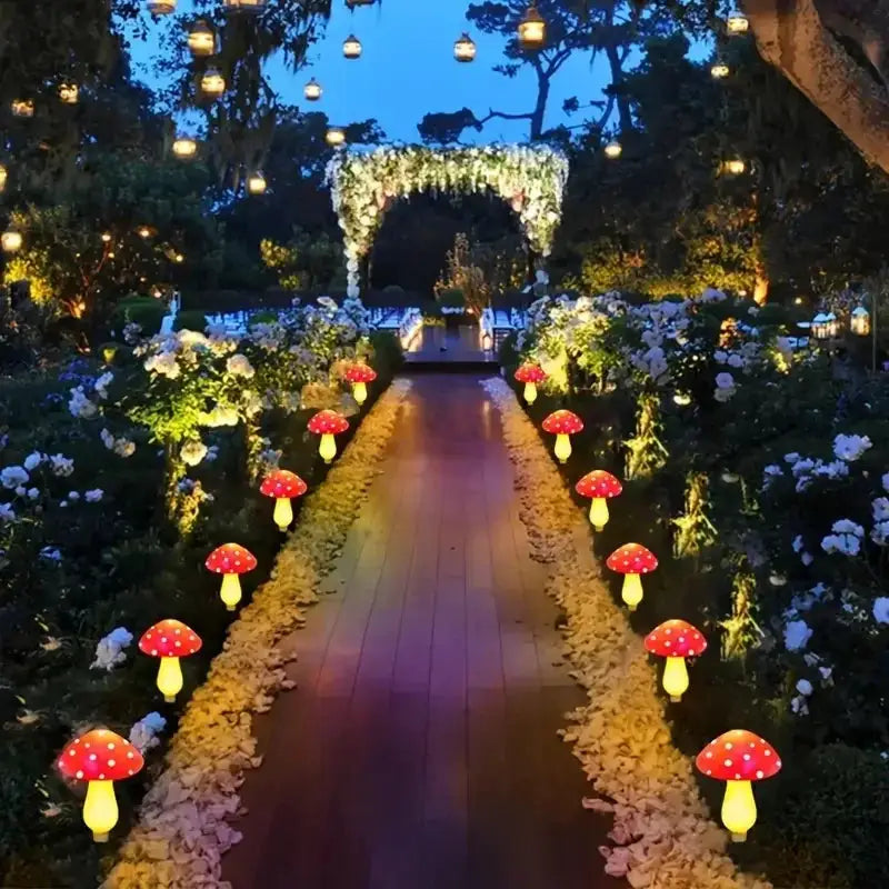 Solar Crack Mushroom Garden Lights Outdoor Pathway Lights Made of Durable ABS for Yards Weddings Christmas Lawn Decorations from PriceLows™