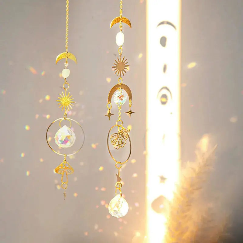 Sun Catcher Crystal Suncatcher Wind Chimes Sunflower Prism Ball Pendant Home Decoration Outdoor Decor and Accessories from PriceLows™