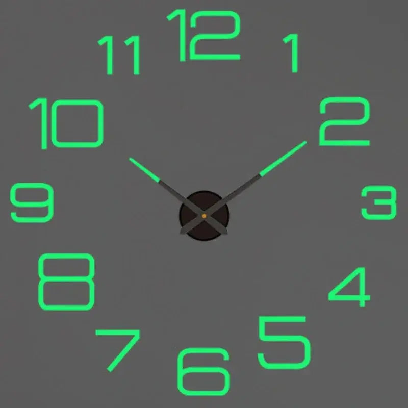 Large 3D Wall Clock Luminous Classic Wall Clocks DIY Digital Clock Wall Watches Stickers Silent Clock for Home Living Room Table from PriceLows™