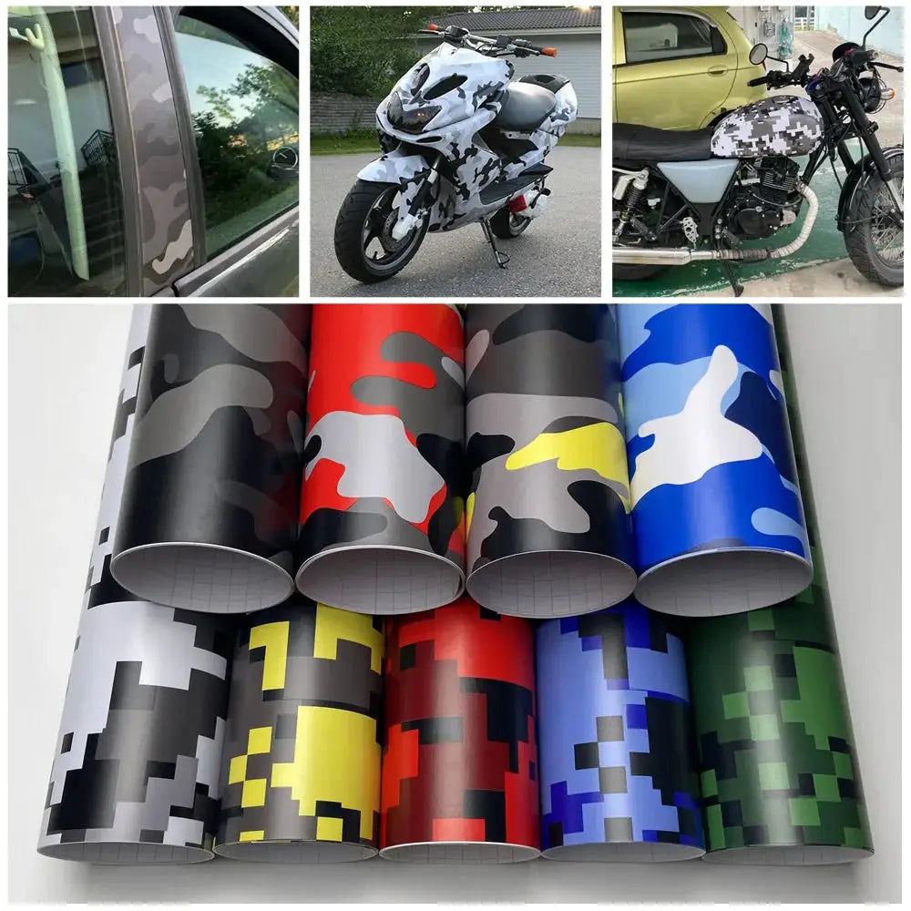 Stealth Camouflage Vinyl Wrap Film Pixel Camo Pattern Motorcycle Wrapping Sheet DIY Sticker for Car Computer Bicycle Console from PriceLows™