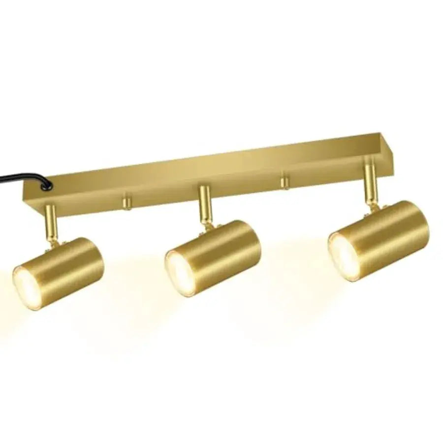 3 Light Track Lighting Kit, 3 Way Flexible Plug in Ceiling Spotlight, Industrial LED Wall Light for Kitchen Cabinet Gallery Bar from PriceLows™