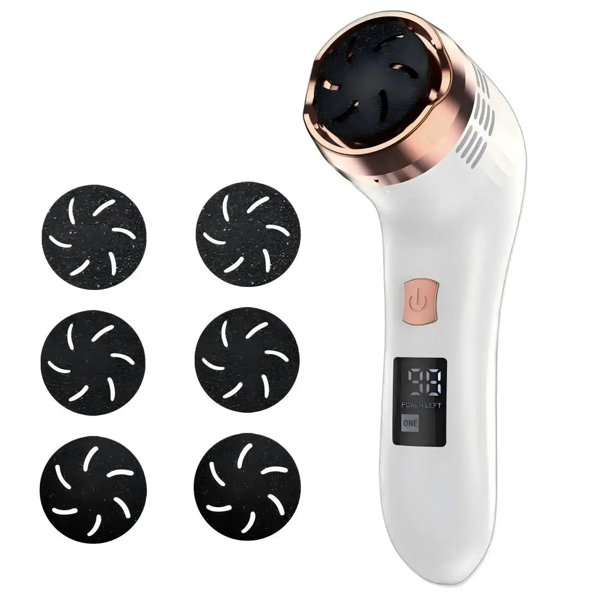 Rechargeable Foot Callus Remover Electric Pedicure Tool with Vacuum 6 Replaceable Heads USB Charging from PriceLows™