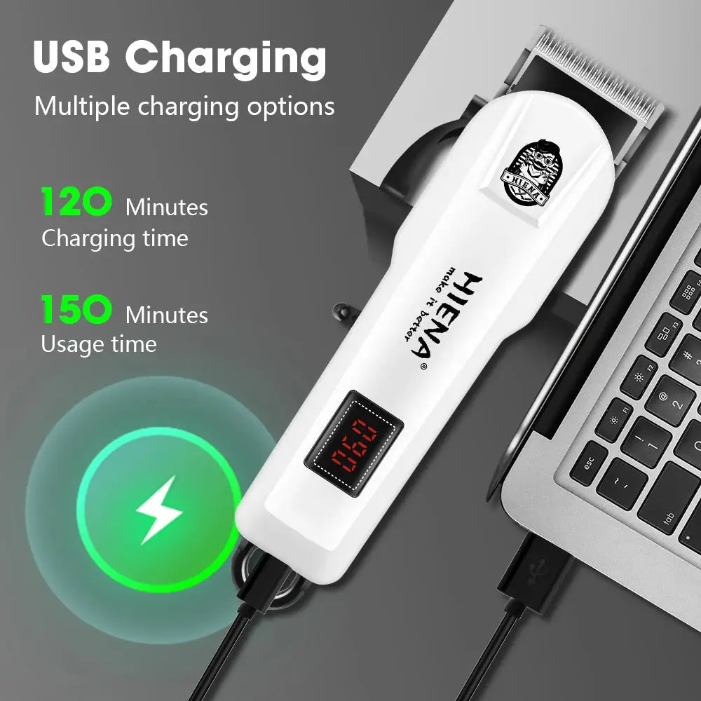 Hair Clippers Kit | Rechargeable Battery | Stainless Steel Blades | 4 Piece Set