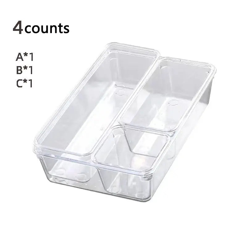 28 PCS Clear Drawer Organizers Set 4-Size Versatile Bathroom and Vanity Drawer Organizer Trays Storage Bins for Bedroom Kitchen from PriceLows™