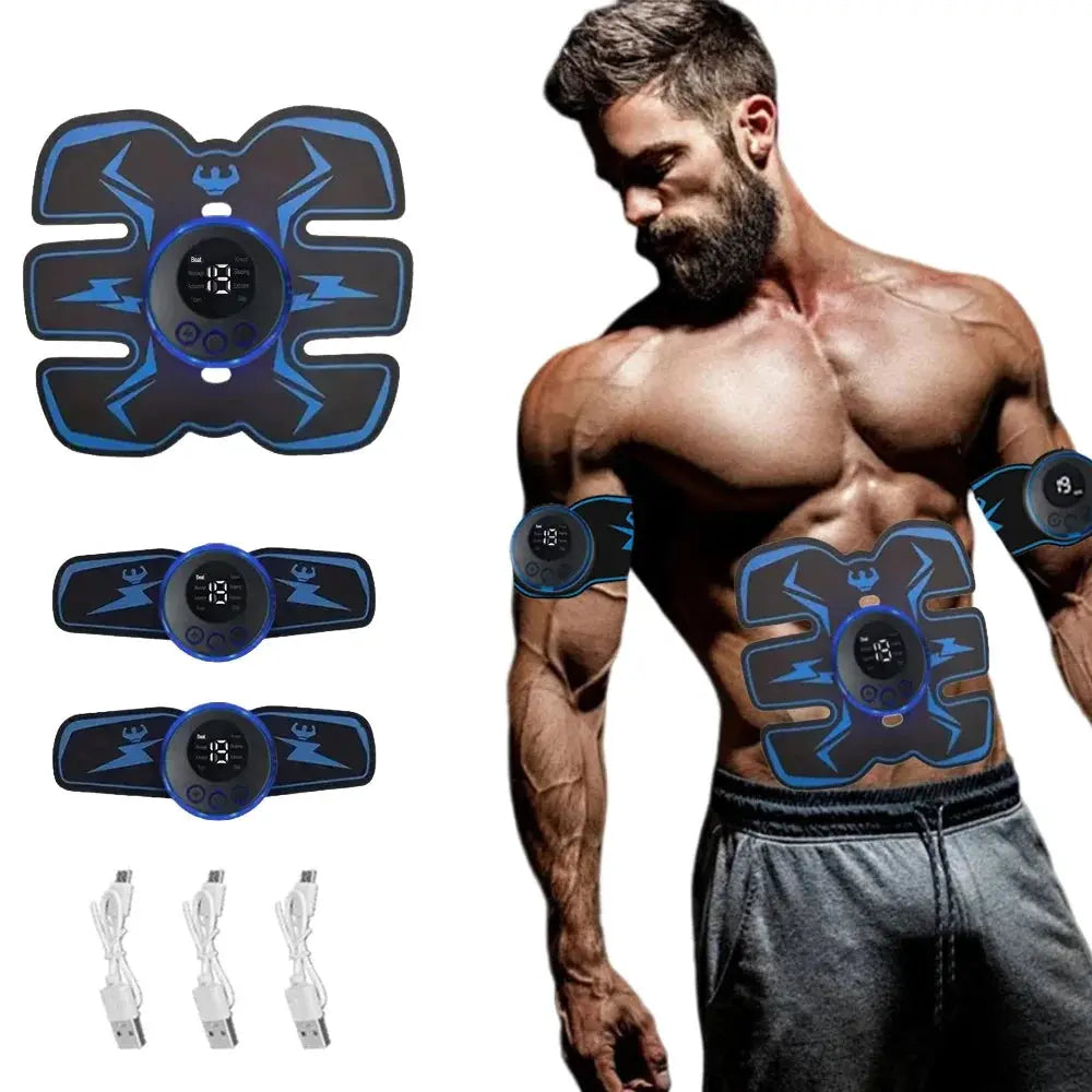 EMS Muscle Stimulator | USB Rechargeable | Wireless Operation | Abdominal Pads