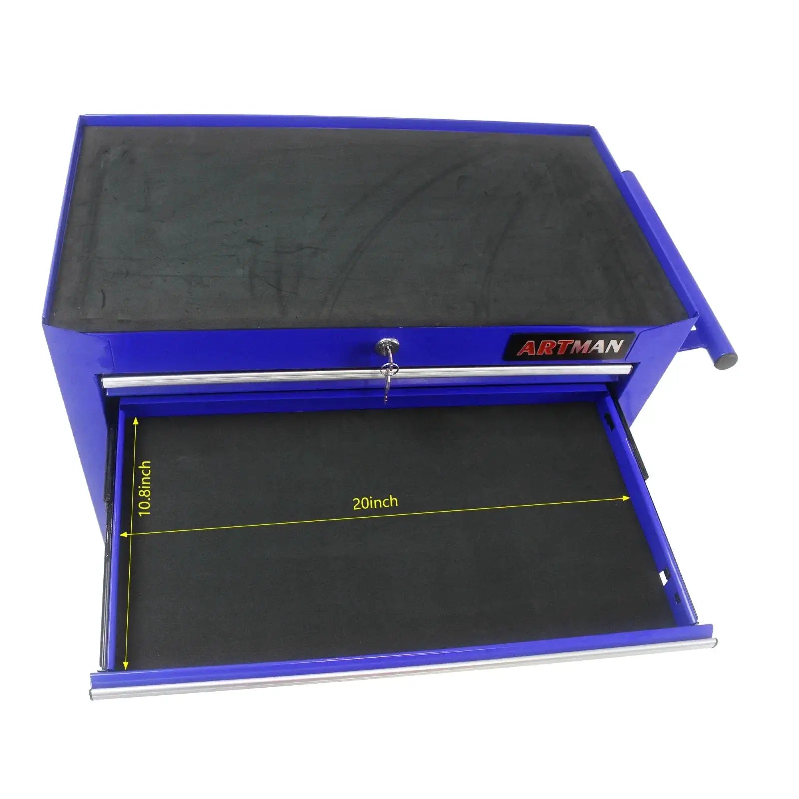 Cabinet, Box, 7 Drawer Rolling Tool Box with Key Lock for Garages, Workshops, Repair Shops, Blue; Steel Rolling Tool Boxes from PriceLows™