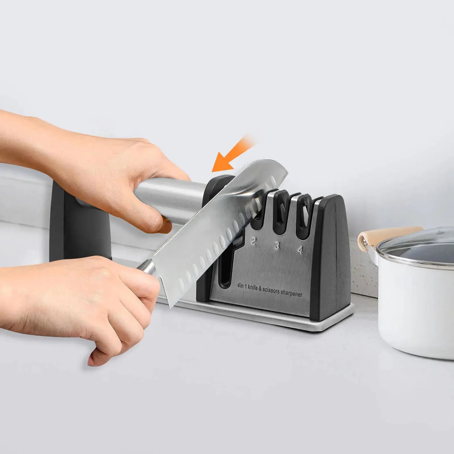 4 Stage Knife Sharpener Professional Ceramic Tungsten Kitchen Sharpening Tool from PriceLows™