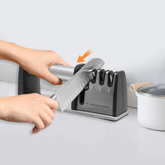 4 Stage Knife Sharpener Professional Ceramic Tungsten Kitchen Sharpening Tool from PriceLows™