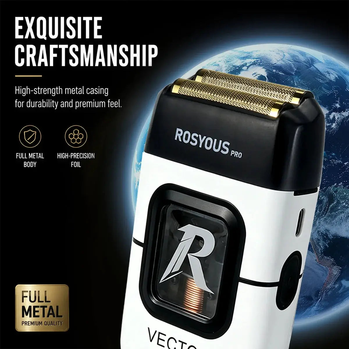 Men's Electric Shaver | 999W Motor | Dual Foil Head | Rechargeable