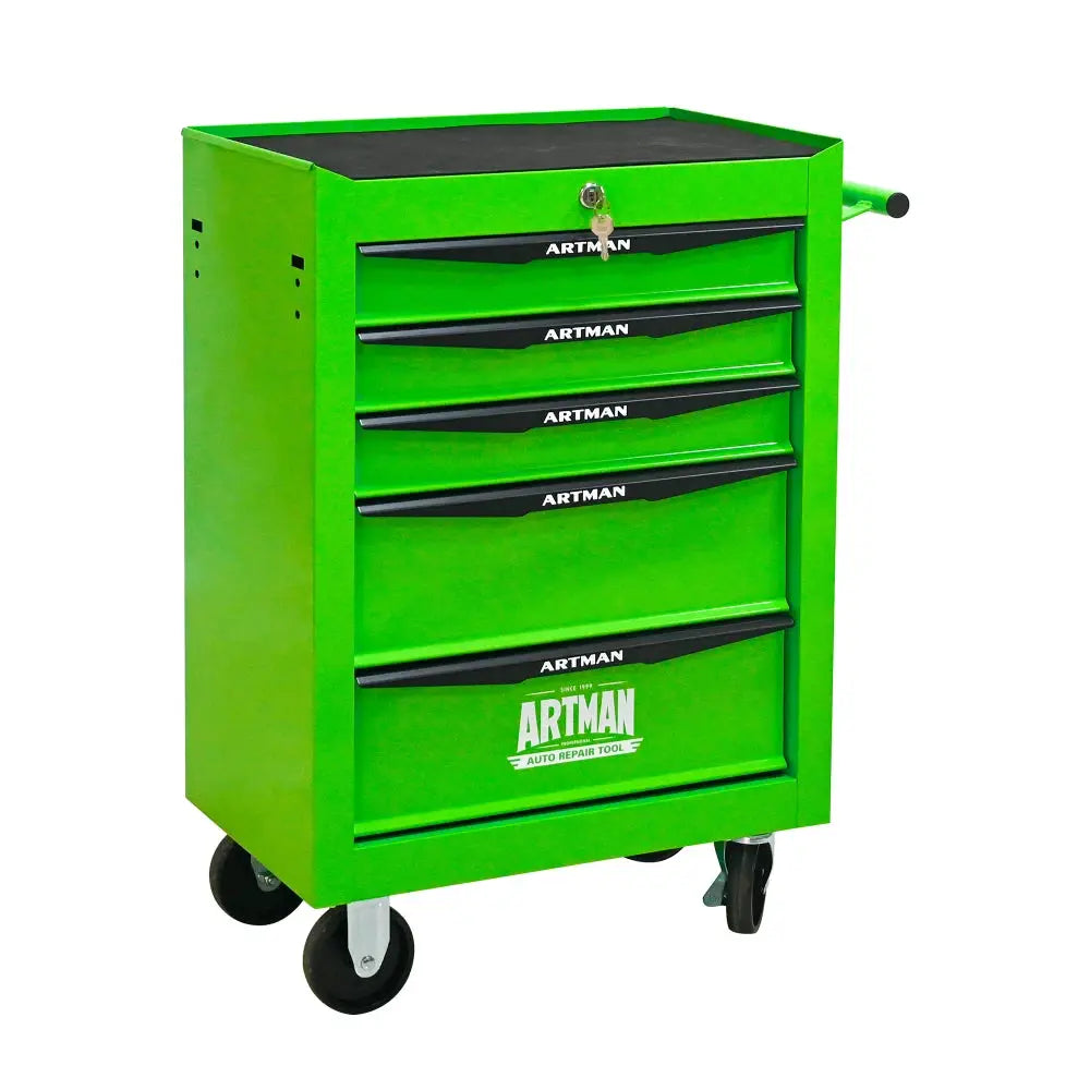 30 Inch 5 Drawer Rolling Tool Chest Metal Tool Cabinet with Ball Bearing Slides Steel Storage Box with Wheels Lockable Black Red from PriceLows™
