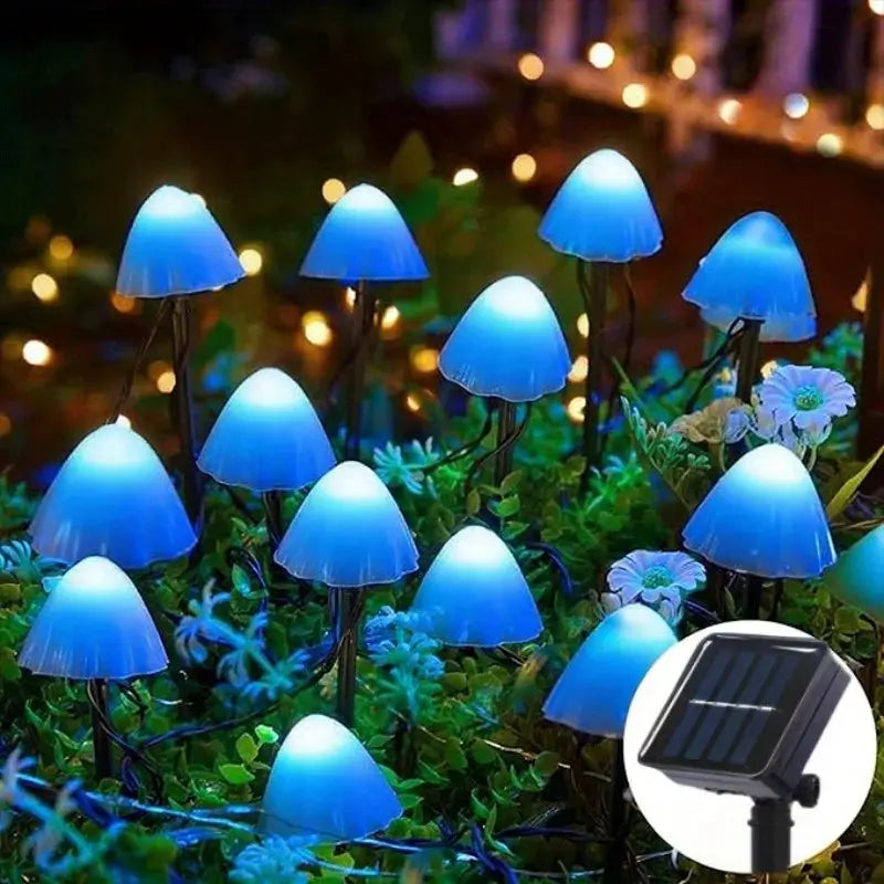 12pcs Mushroom Solar Lights Fairy Solar String Lights 8 Modes Outdoor Solar Pathway Lights Outdoor Decor for Christmas Lamp from PriceLows™