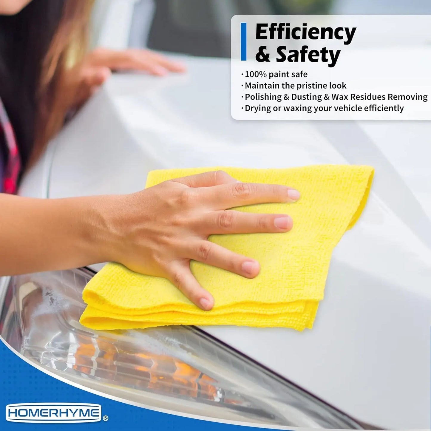 Microfiber Cleaning Cloths | 11.5x11.5 In | 100 Pack | Cars Home Kitchen Garage