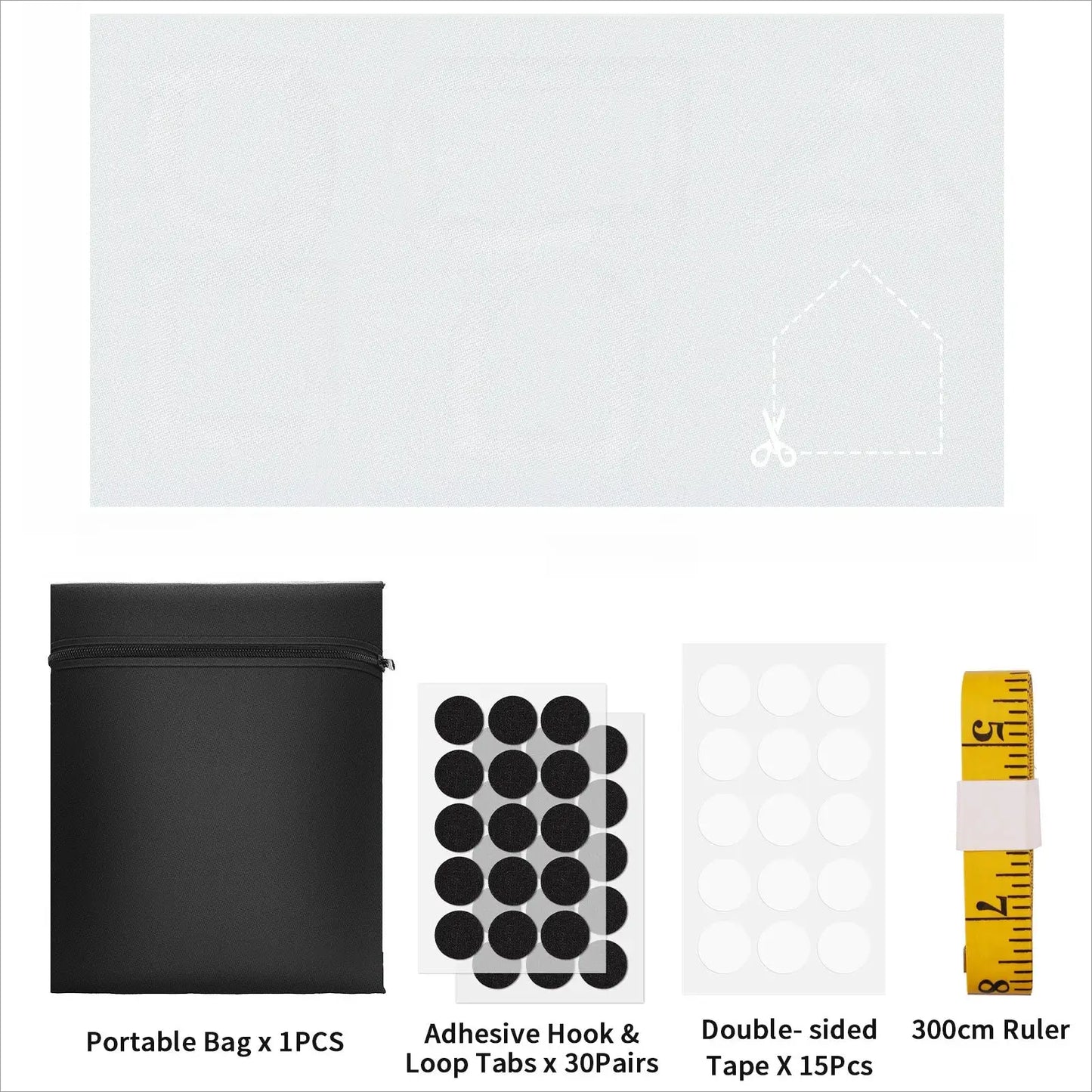 Blackout Blinds Stick On Temporary 1/1.5/2/3/4M No Drilling Black Out Blinds for Windows Portable Blackout Curtains for Bedroom from PriceLows™