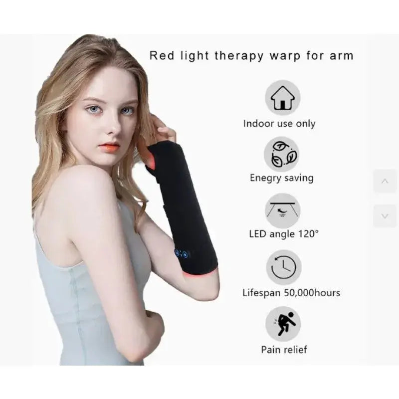 Wireless Red Light Therapy Pad | 660 Nm 850 Nm | Rechargeable Wrist Brace