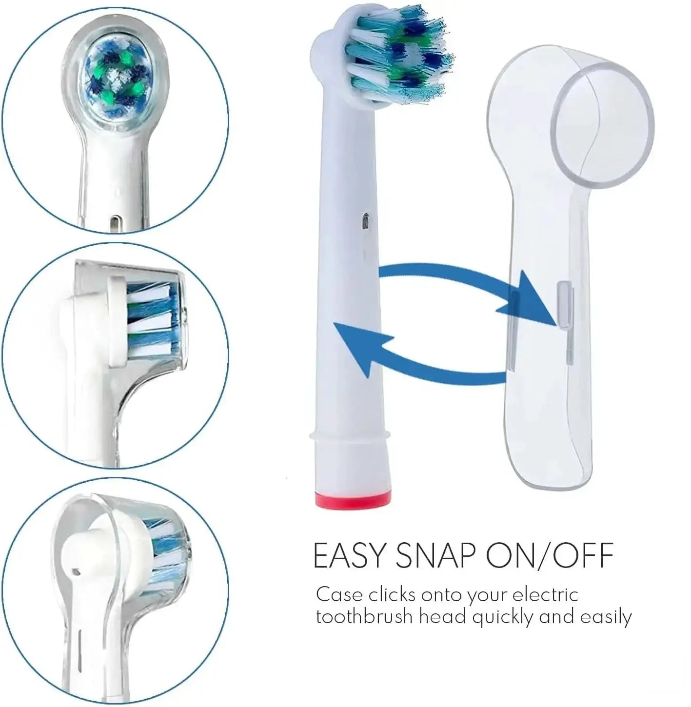 Toothbrush Dustproof Covers Caps Compatible with Oral B Electric Toothbrush Round Replacement Brush Heads Protector 5 Colors from PriceLows™