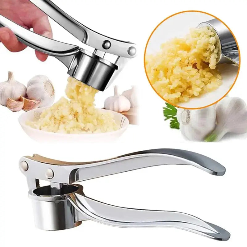 6.10in Stainless Steel Garlic Mincer - Dual-Use Garlic Press & Nut Cracker from PriceLows™