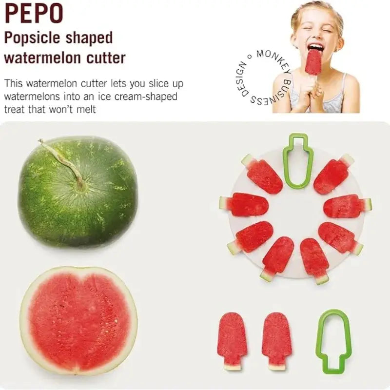 Summer Watermelon Party Tool, Fun Fruit Cutting Gadget, Picnic Watermelon Decor Tool, Kitchen Fruit Slicer Gadget, DIY Fruit Decoration Mold, Easy Watermelon Slicing Tool from PriceLows™