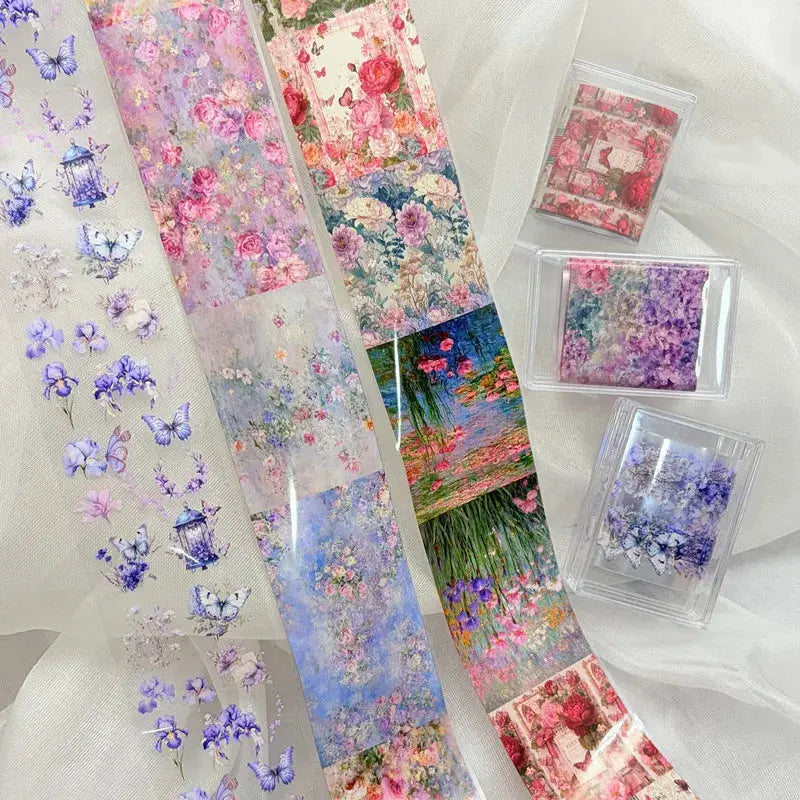 1Pc 100cm Flower Nail Foils for Transfer Paper Floral Stickers Rose Nails Wraps Tulip Nail Art Decorations from PriceLows™