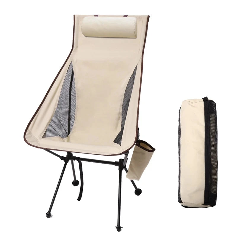 Folding Camping Chair | Aluminum Alloy Frame | Headrest | One Size