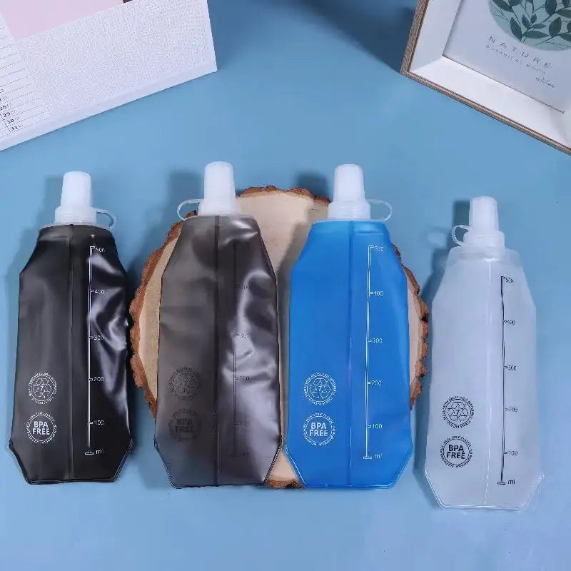 【xxx】Folding Water Bottle TPU Collapsible Soft Flask Outdoor Sport Hiking Camping Running Portable Soft Water Bottle[S14] from PriceLows™