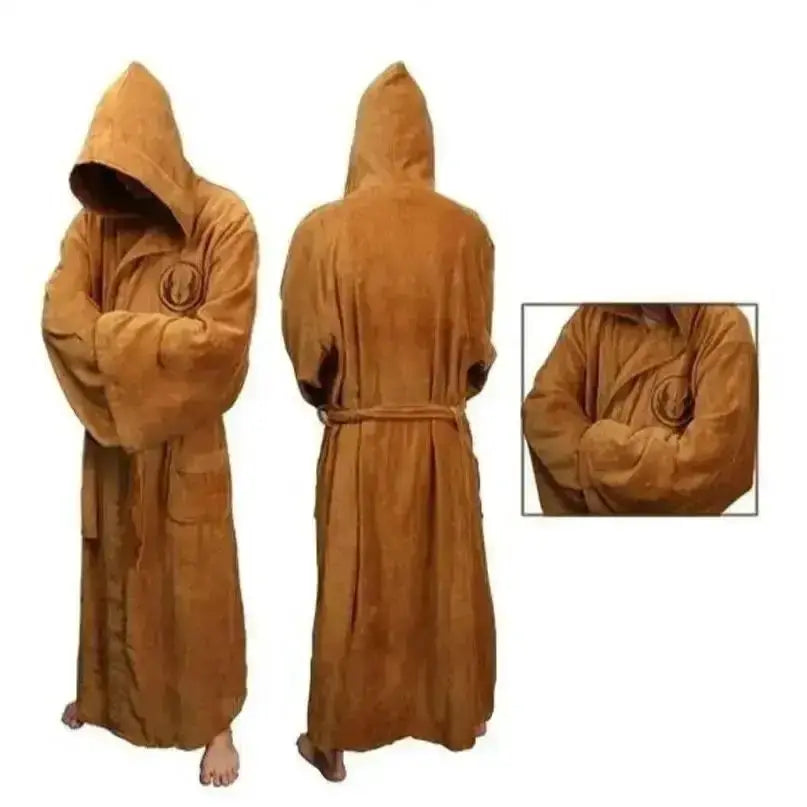 Men Hooded Bathrobe | Thick Polyester Fabric | Star Cosplay Theme | One Size