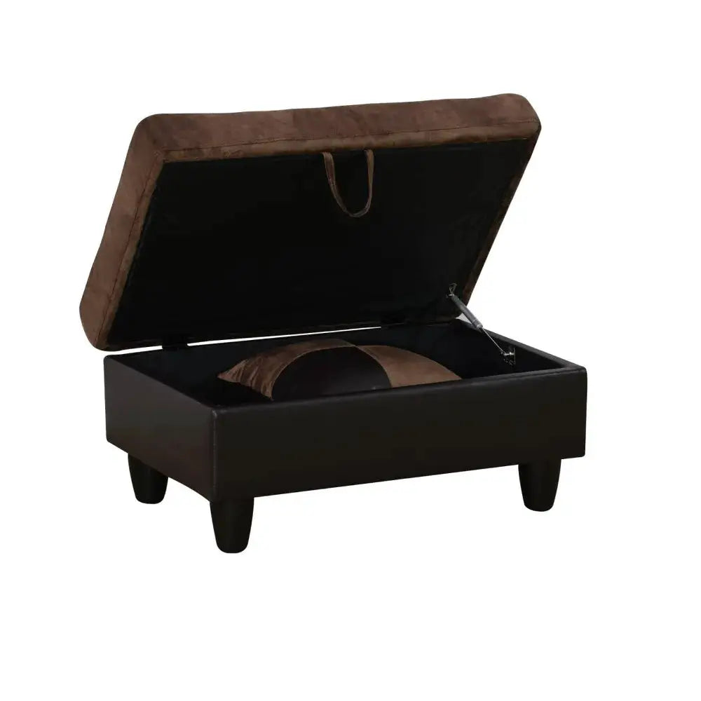 Brown Lint And PVC Living Room Storage Ottoman nordic furniture step stool portable stool from PriceLows™