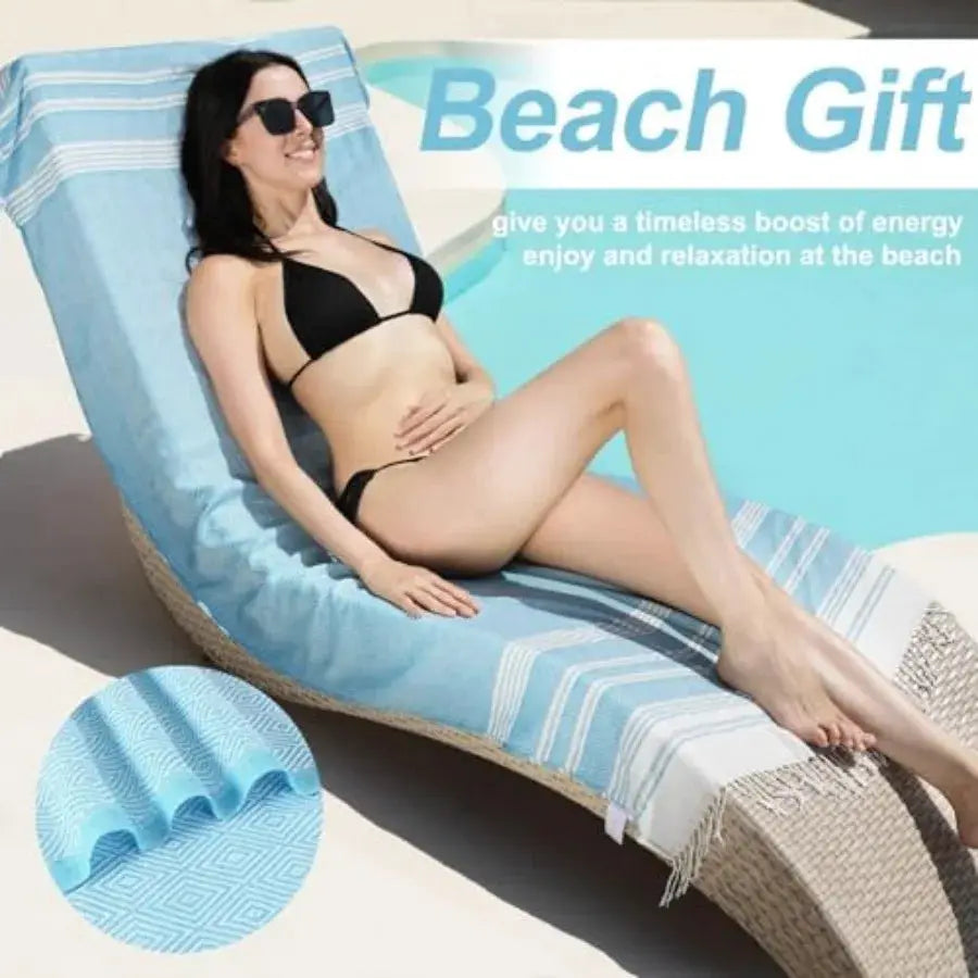 Oversized Turkish Beach Towels 74"x38" Thin Quick Dry Sand Free Pool Swim Bathing Towel Extra Large Blanket Adult Travel Essent from PriceLows™