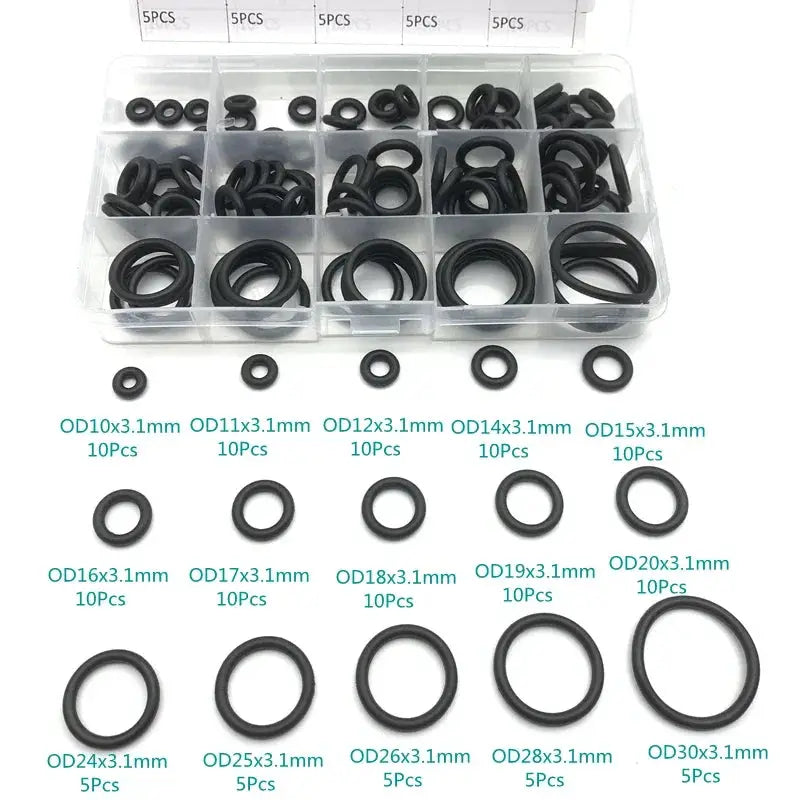 O Rings VMQ NBR 1.5/1.8/1.9/2.4/3.1mm Sealing Gaskets O-Ring Silicone Washer Rubber Oring Set Assortment Kit Set Box Ring from PriceLows™