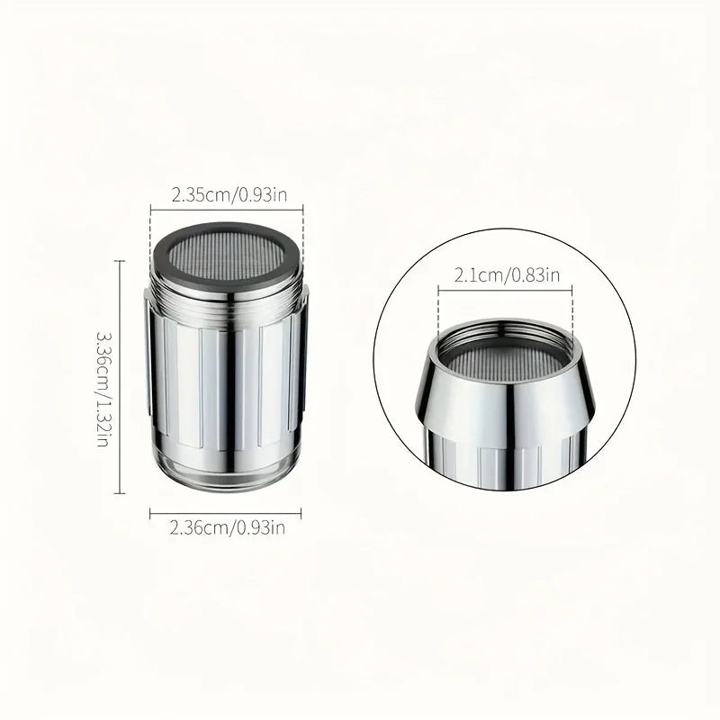 LED Faucet Aerator | 7 Color Temperature | Water Powered Glow | Plastic Adapter