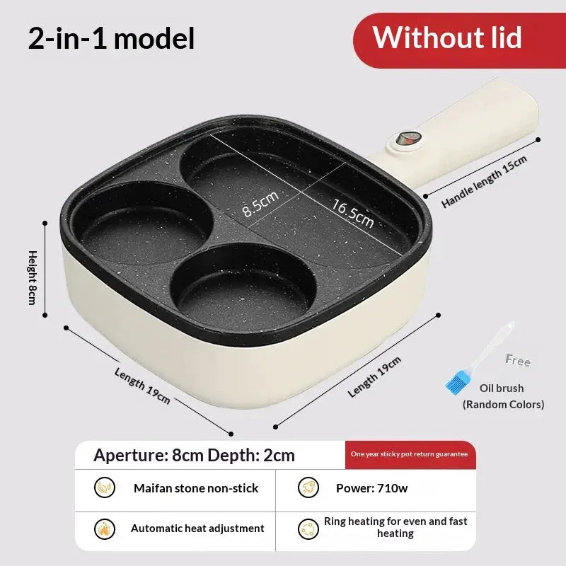 Egg Cooker Pan | Four Hole | Nonstick | For Electric Coil Stoves