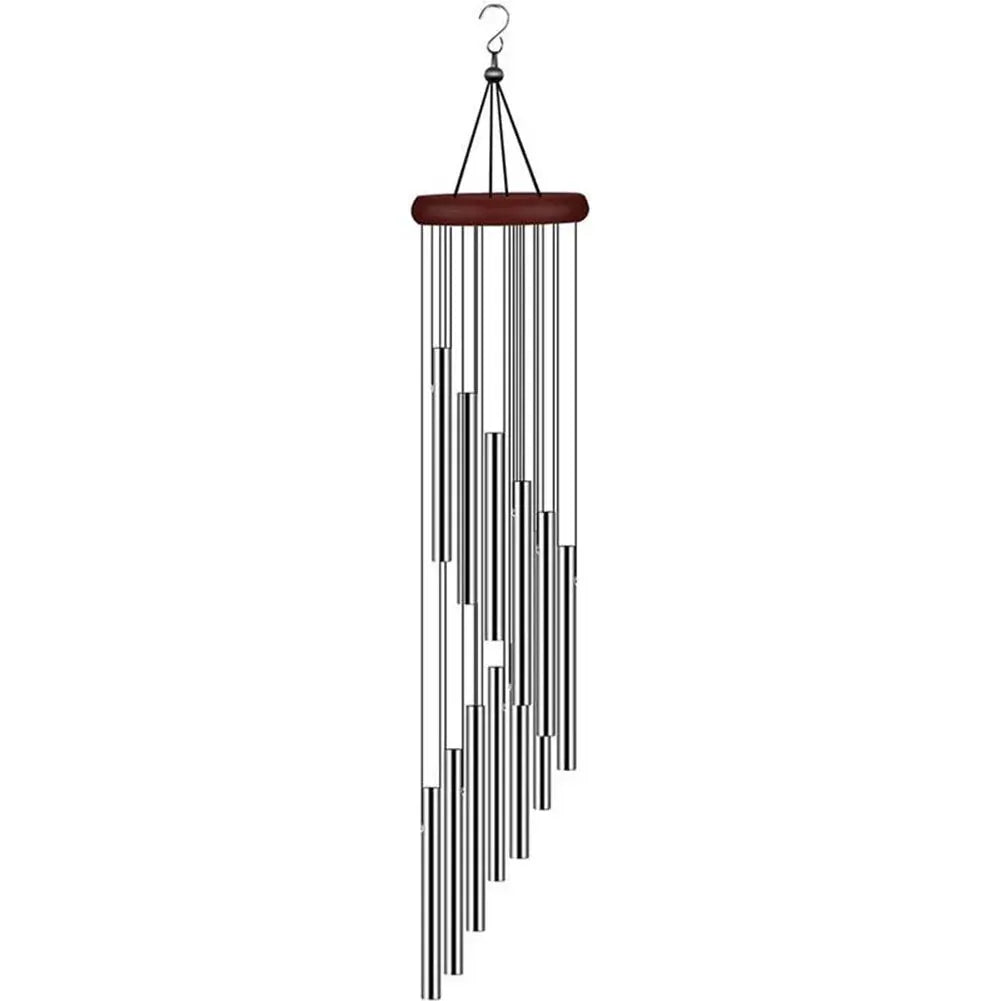 1PC Wind Chimes 12 Tubes Aluminum Metal Pipe Bells Musical Gold/silver Ornaments For Household Garden School DIY Decoraction from PriceLows™