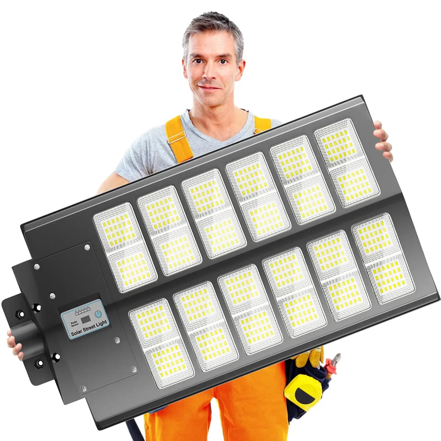 6000-watt waterproof solar street lights. Automatically turn on at dusk and are equipped with motion sensors. Suitable for comme from PriceLows™
