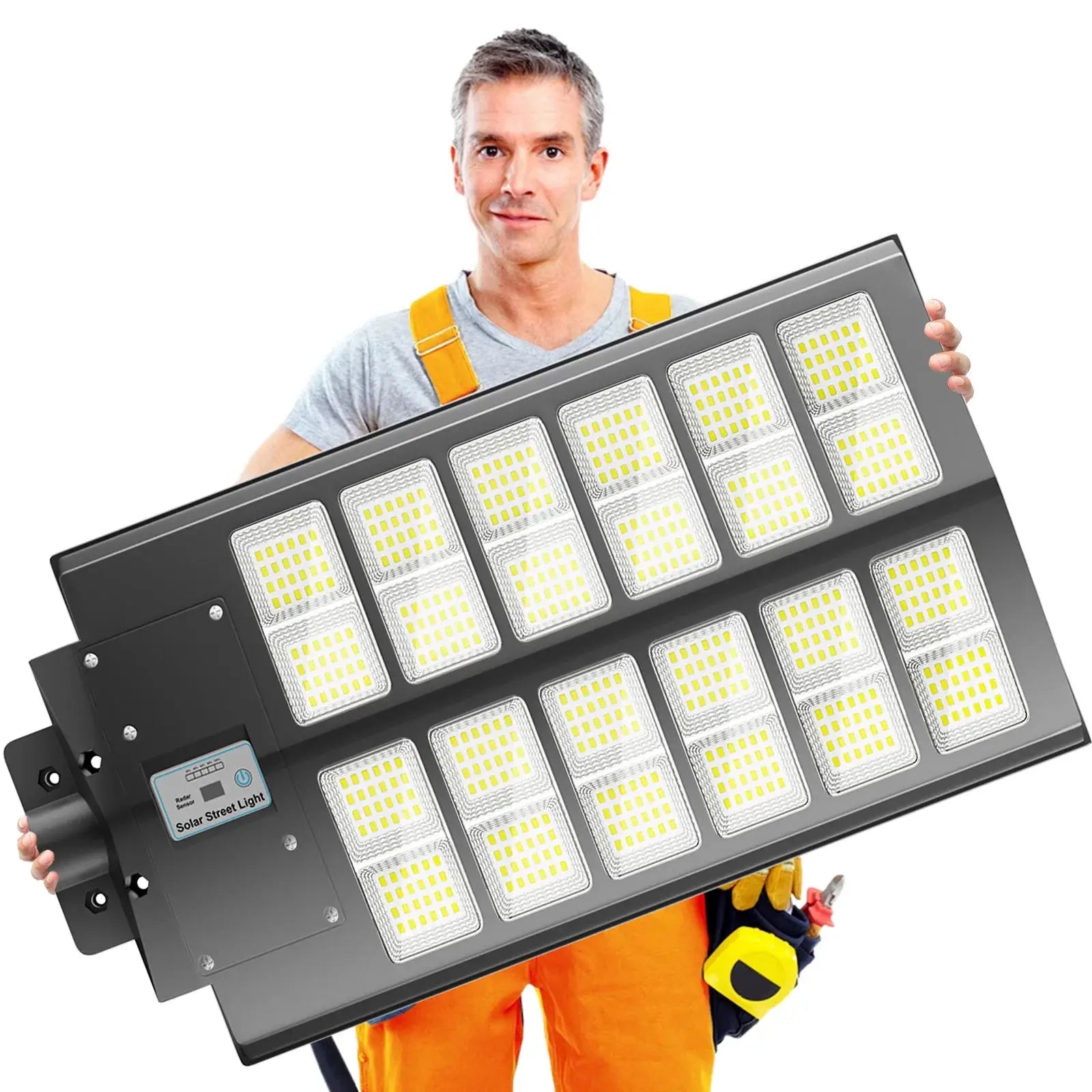 6000-watt waterproof solar street lights. Automatically turn on at dusk and are equipped with motion sensors. Suitable for comme from PriceLows™